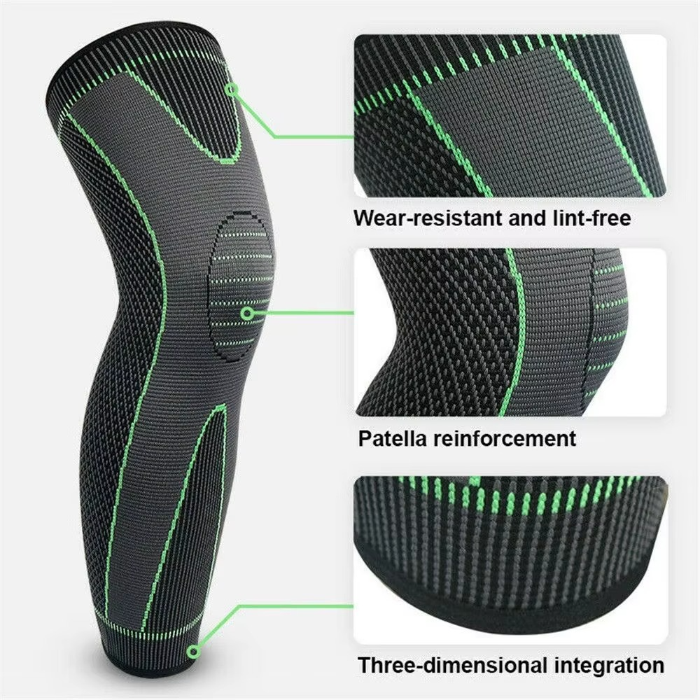 Knee Support Compression Sleeve for Full Leg Stabilization - Stretch Fabric, view 2
