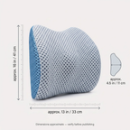 Orthopedic Memory Foam Lumbar Support Pillow - Removable Washable Cover, view 2
