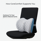 Orthopedic Memory Foam Lumbar Support Pillow - Removable Washable Cover, view 6