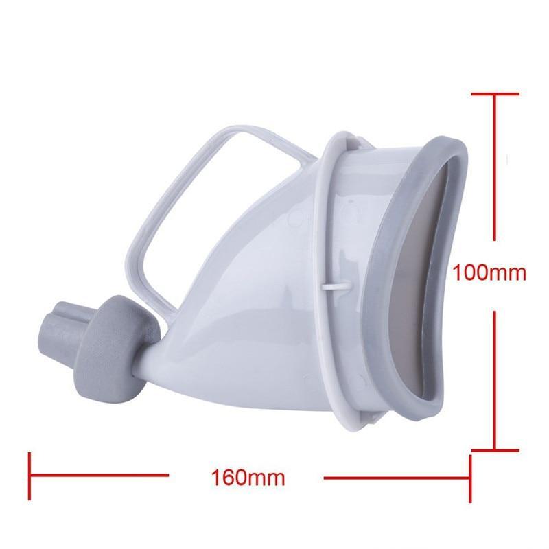 Portable Urinal for Travel and Emergencies - PP+TPR, Grey, 2.7inch Opening, view 2