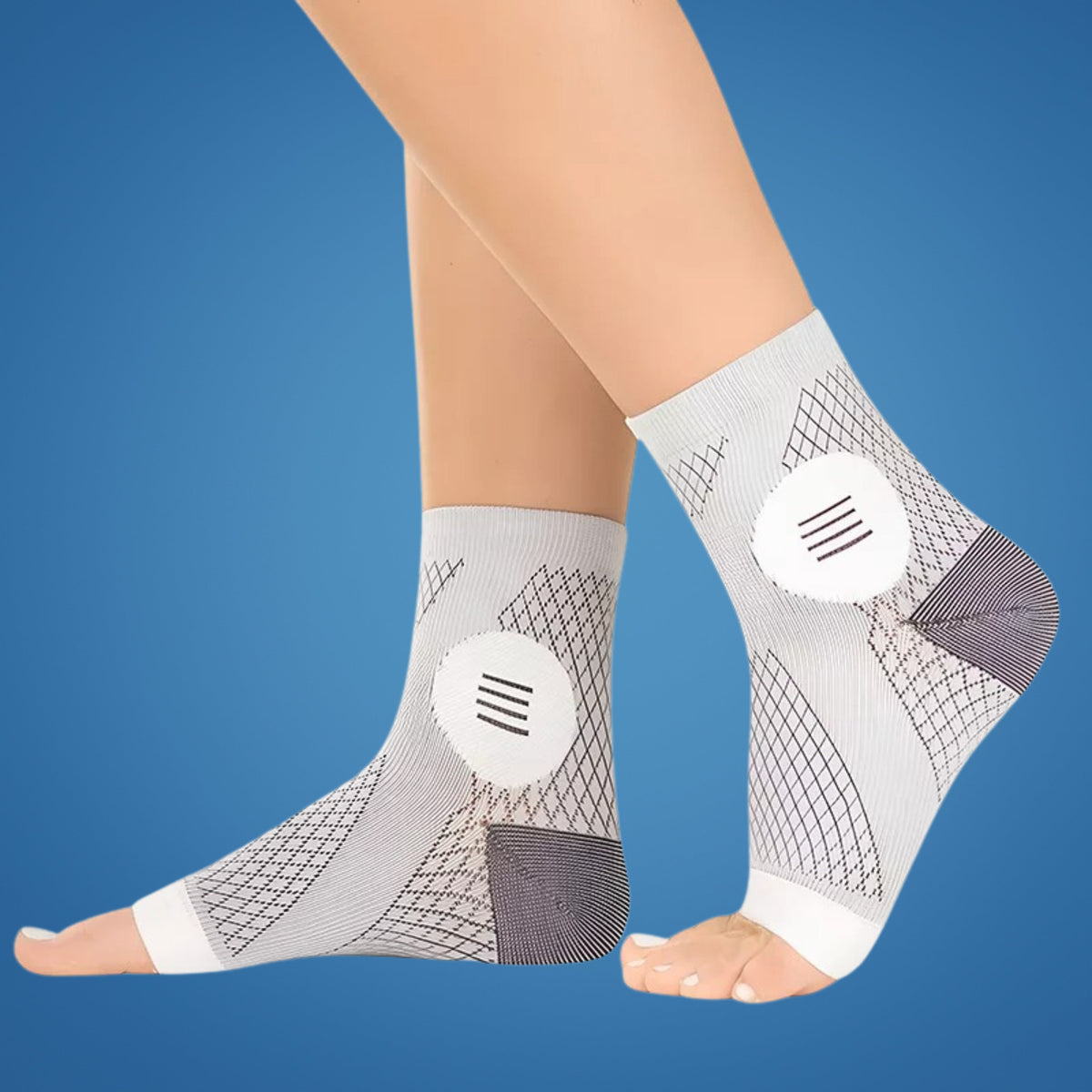 Neuropathy Compression Socks for Swollen Feet - Toeless, 20-31 mmHg, Breathable, view 9