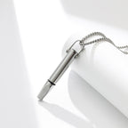 Stainless Steel Breathing Trainer Pendant - 304 Steel, Adjustable Chain, view 6