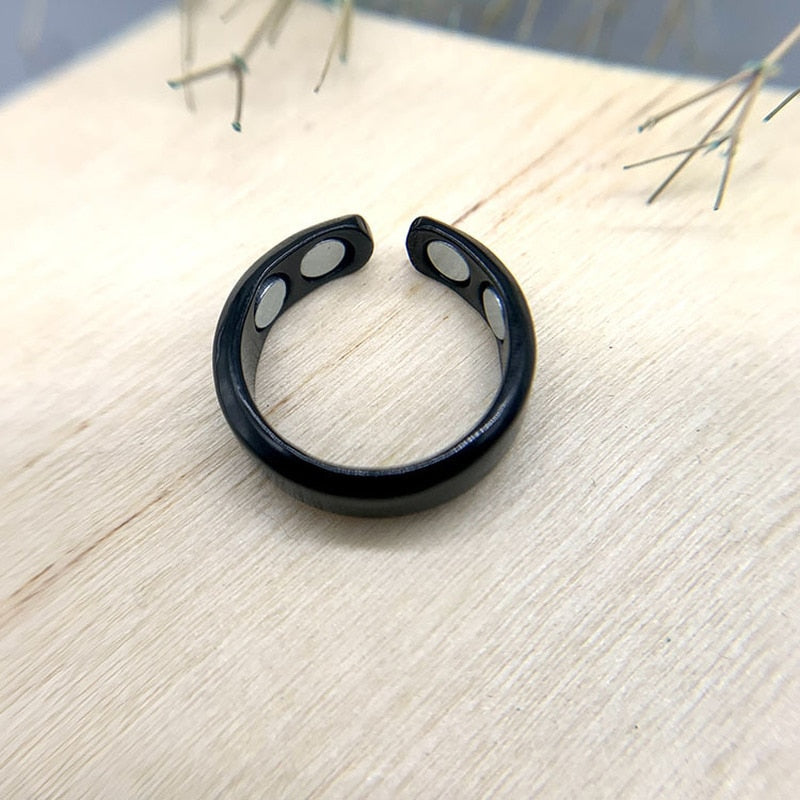 Magnetic Lymphatic Drainage Therapeutic Ring - Adjustable Open Design, view 3