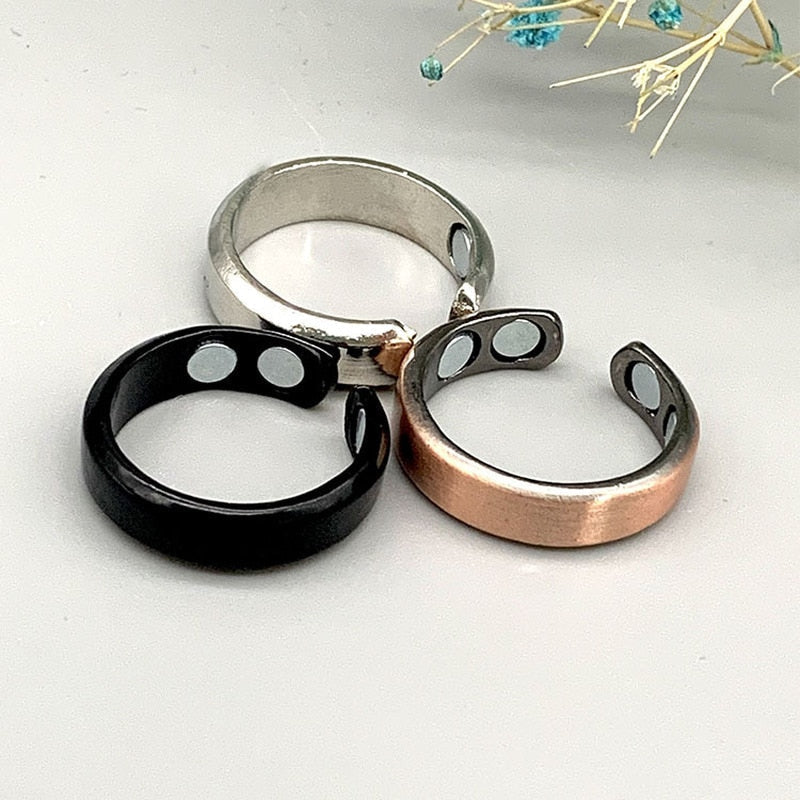 Magnetic Lymphatic Drainage Therapeutic Ring - Adjustable Open Design, view 4