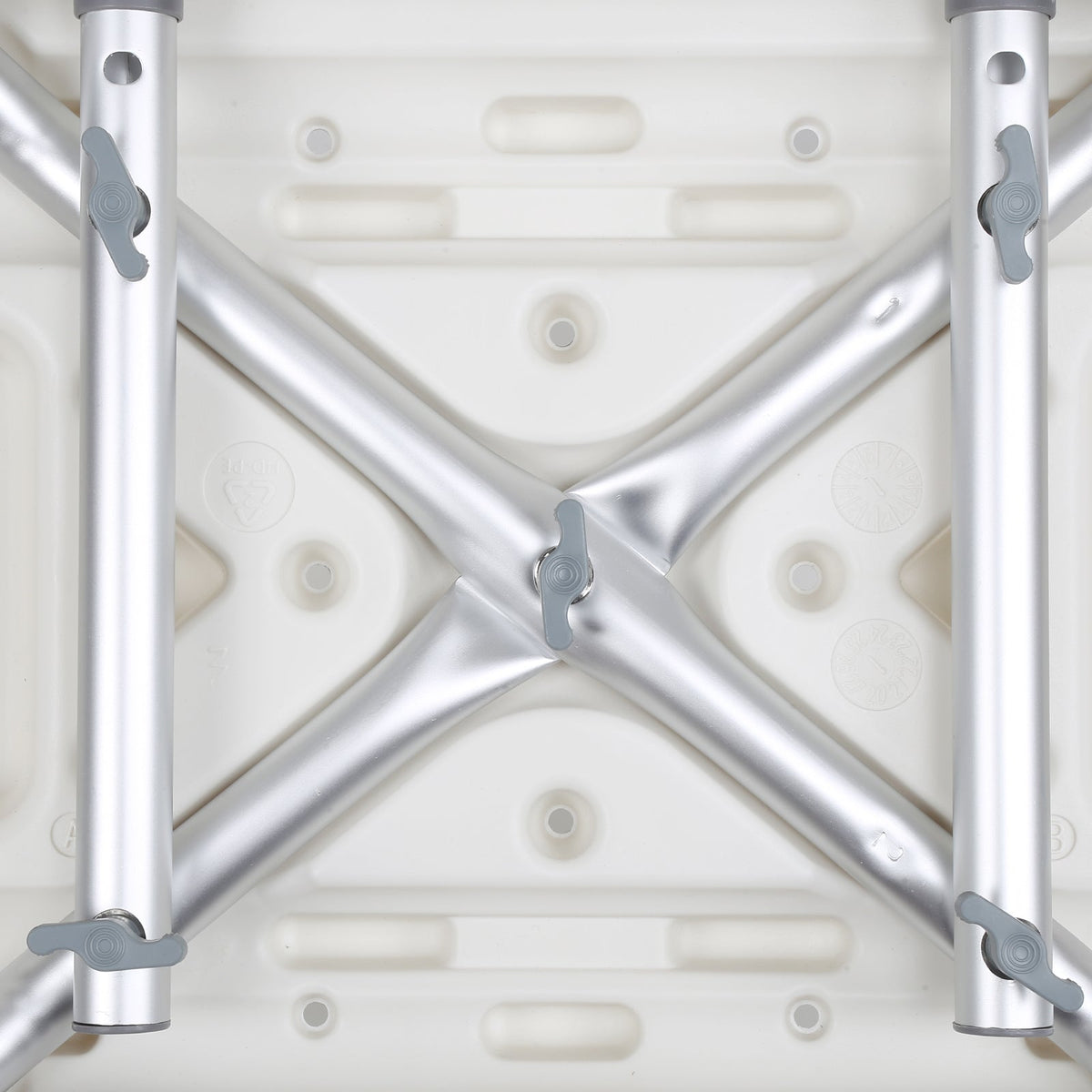 Height-Adjustable Shower Seat with Removable Arms and Backrest