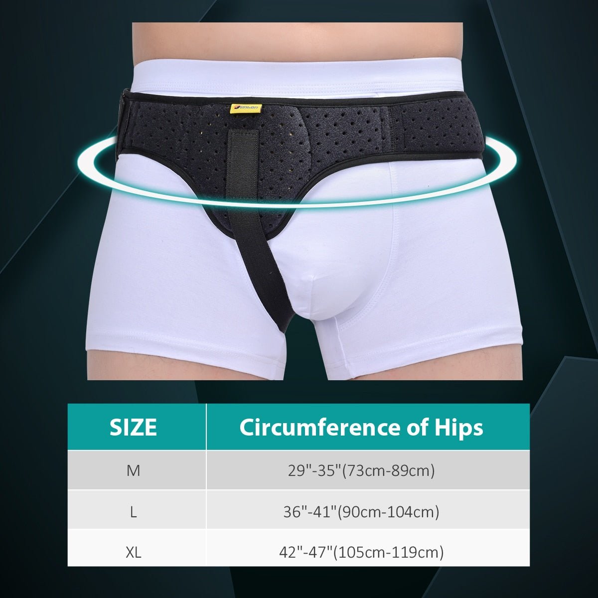 Hernia Belt Support Brace for Active Individuals - Ambidextrous, view 5