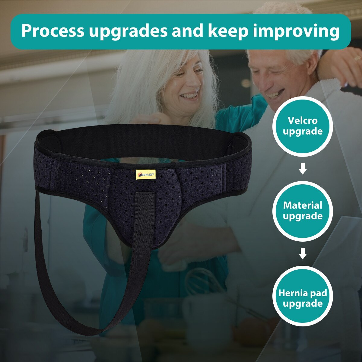Hernia Belt Support Brace for Active Individuals - Ambidextrous, view 3