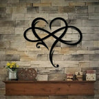 Iron Infinity Heart Wall Decor - Symbol of Eternal Love, Hanging Brackets, view 9