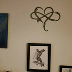 Iron Infinity Heart Wall Decor - Symbol of Eternal Love, Hanging Brackets, view 4