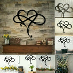 Iron Infinity Heart Wall Decor - Symbol of Eternal Love, Hanging Brackets, view 2