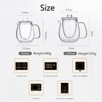 High Borosilicate Glass Teapot with Removable Infuser, Stove-Safe