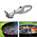 BBQ Steam Cleaning Brush - Ergonomic, Chemical-Free, Silver, 45.72cm, view 3