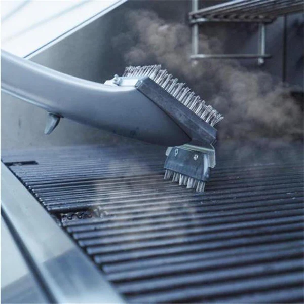 BBQ Steam Cleaning Brush - Ergonomic, Chemical-Free, Silver, 45.72cm, view 5