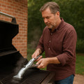 BBQ Steam Cleaning Brush - Ergonomic, Chemical-Free, Silver, 45.72cm