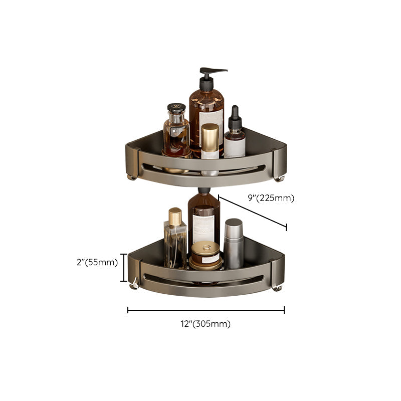 Contemporary Aluminium Bathroom Accessory Set - Grey, Rust Resistant, view 10