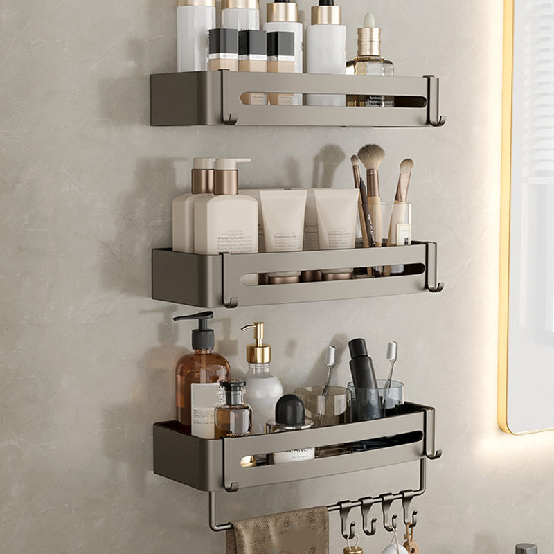 Contemporary Aluminium Bathroom Accessory Set - Grey, Rust Resistant, view 100