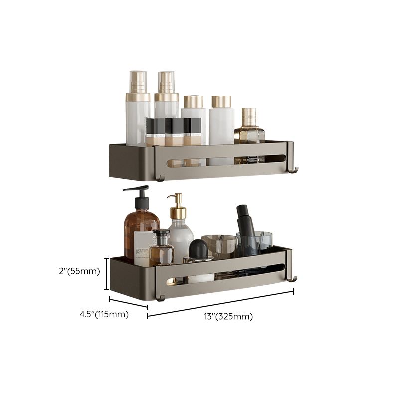 Contemporary Aluminium Bathroom Accessory Set - Grey, Rust Resistant, view 11