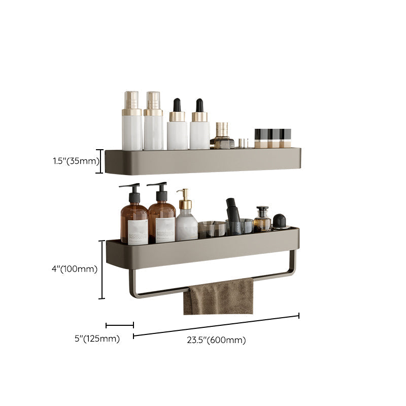 Contemporary Aluminium Bathroom Accessory Set - Grey, Rust Resistant, view 12