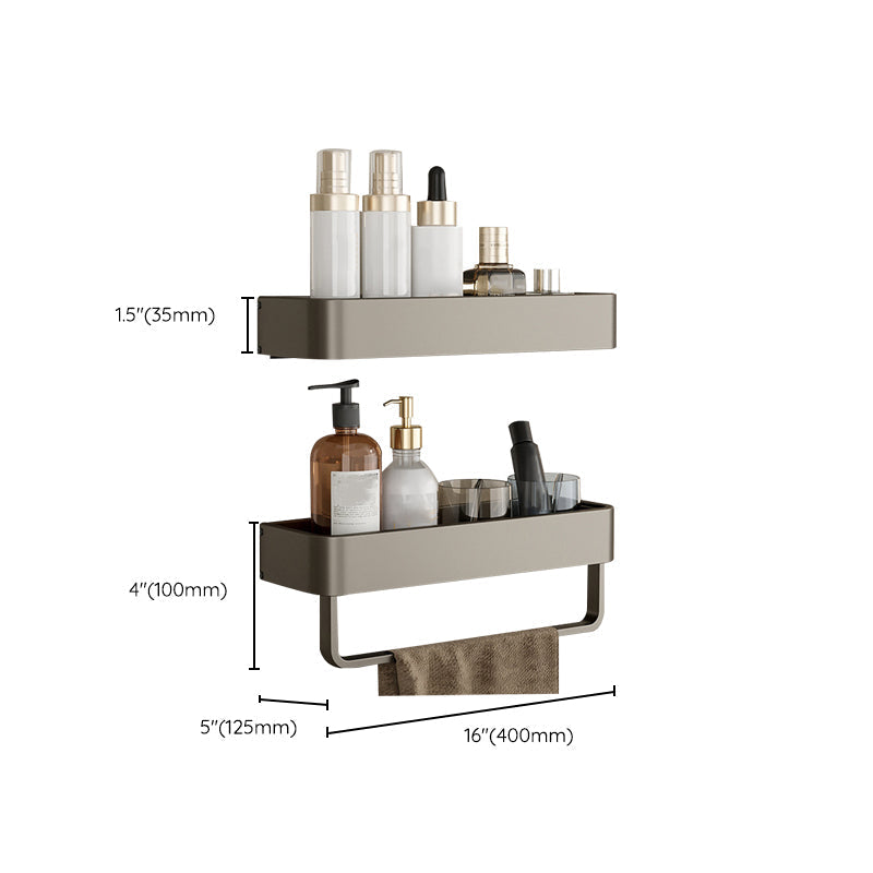 Contemporary Aluminium Bathroom Accessory Set - Grey, Rust Resistant, view 17