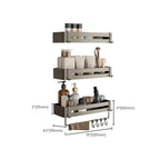 Contemporary Aluminium Bathroom Accessory Set - Grey, Rust Resistant, view 23