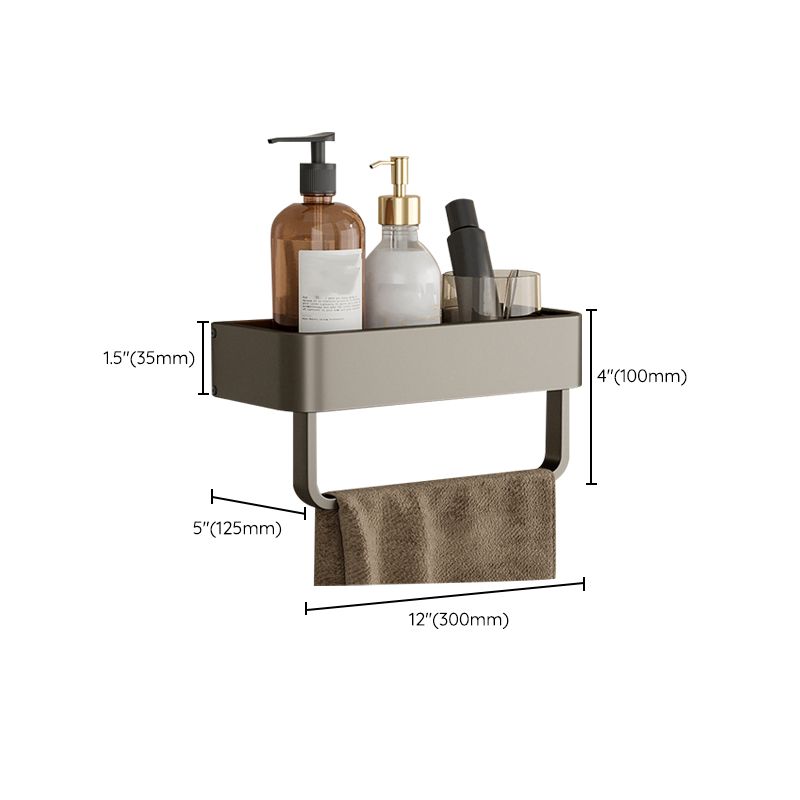 Contemporary Aluminium Bathroom Accessory Set - Grey, Rust Resistant, view 26