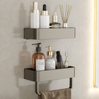 Contemporary Aluminium Bathroom Accessory Set - Grey, Rust Resistant, view 27