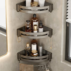 Contemporary Aluminium Bathroom Accessory Set - Grey, Rust Resistant, view 3