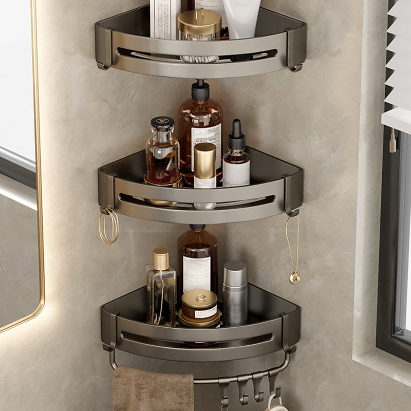 Contemporary Aluminium Bathroom Accessory Set - Grey, Rust Resistant, view 3