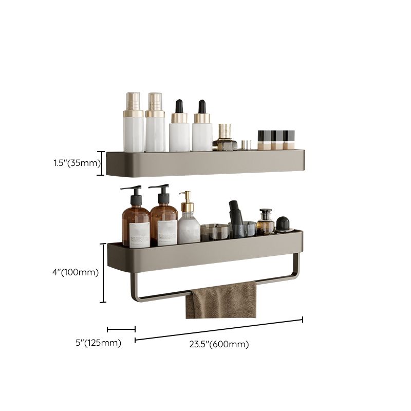 Contemporary Aluminium Bathroom Accessory Set - Grey, Rust Resistant, view 33
