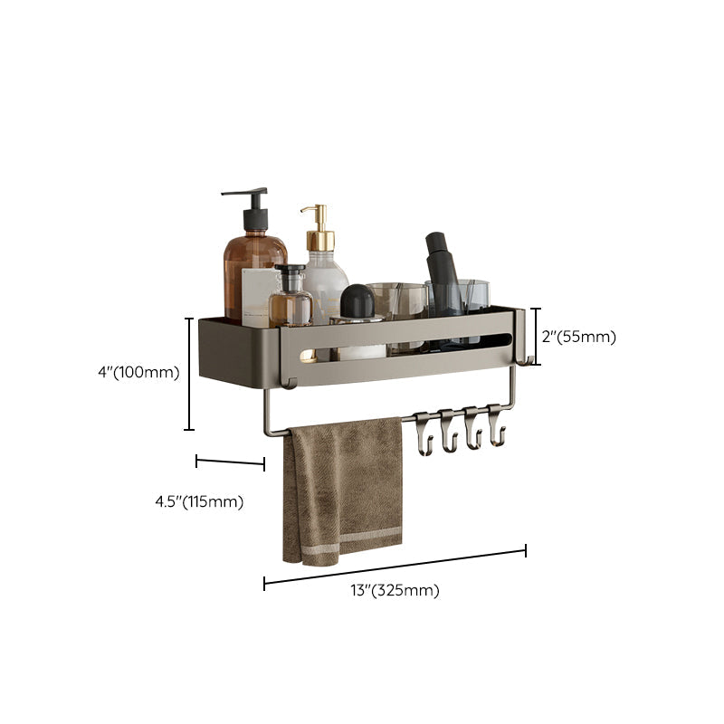 Contemporary Aluminium Bathroom Accessory Set - Grey, Rust Resistant, view 34