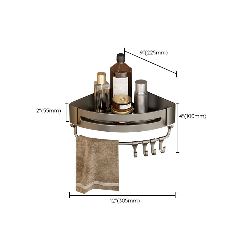 Contemporary Aluminium Bathroom Accessory Set - Grey, Rust Resistant, view 39