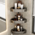 Contemporary Aluminium Bathroom Accessory Set - Grey, Rust Resistant, view 4