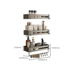 Contemporary Aluminium Bathroom Accessory Set - Grey, Rust Resistant, view 42