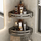 Contemporary Aluminium Bathroom Accessory Set - Grey, Rust Resistant, view 43