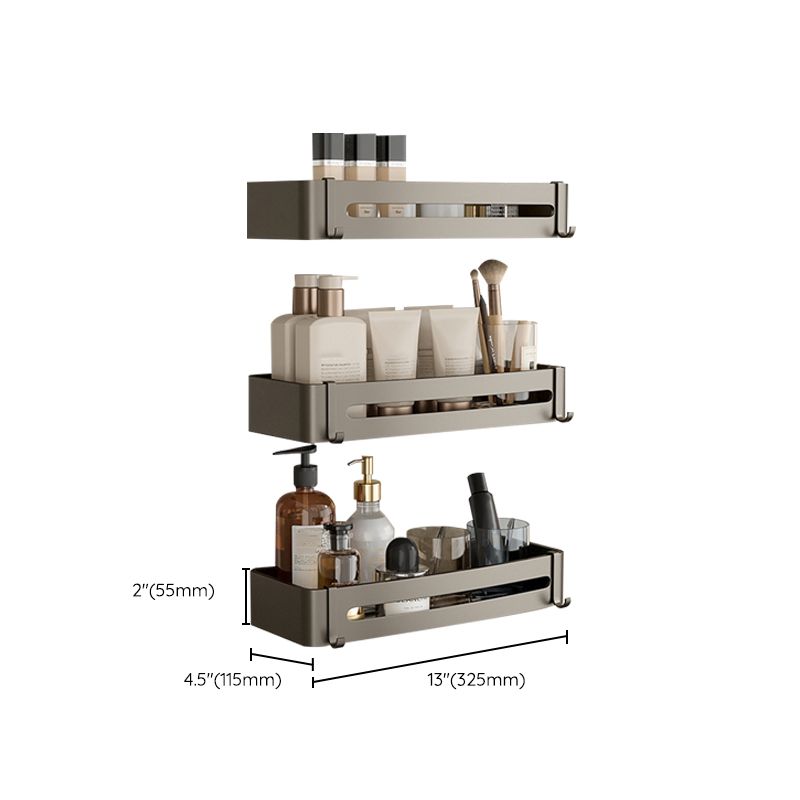 Contemporary Aluminium Bathroom Accessory Set - Grey, Rust Resistant, view 44