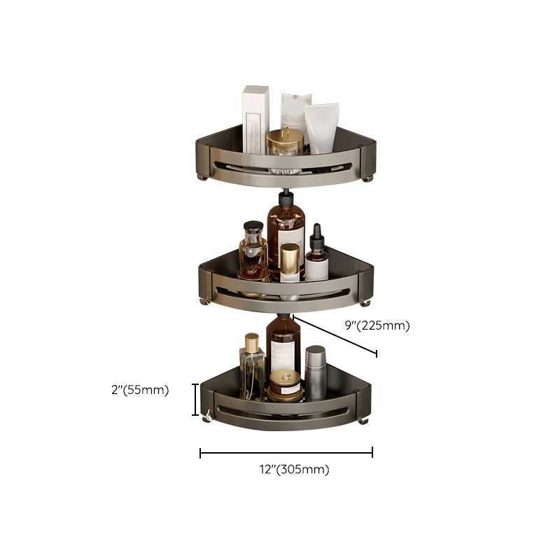 Contemporary Aluminium Bathroom Accessory Set - Grey, Rust Resistant, view 47