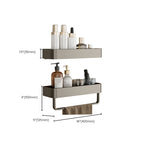 Contemporary Aluminium Bathroom Accessory Set - Grey, Rust Resistant, view 49