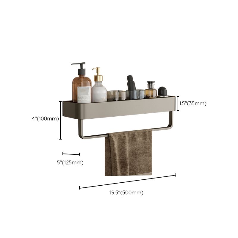 Contemporary Aluminium Bathroom Accessory Set - Grey, Rust Resistant, view 51