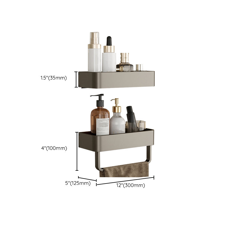 Contemporary Aluminium Bathroom Accessory Set - Grey, Rust Resistant, view 55