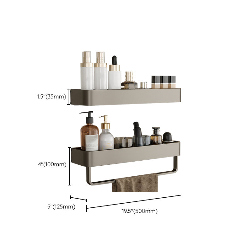 Contemporary Aluminium Bathroom Accessory Set - Grey, Rust Resistant, view 71