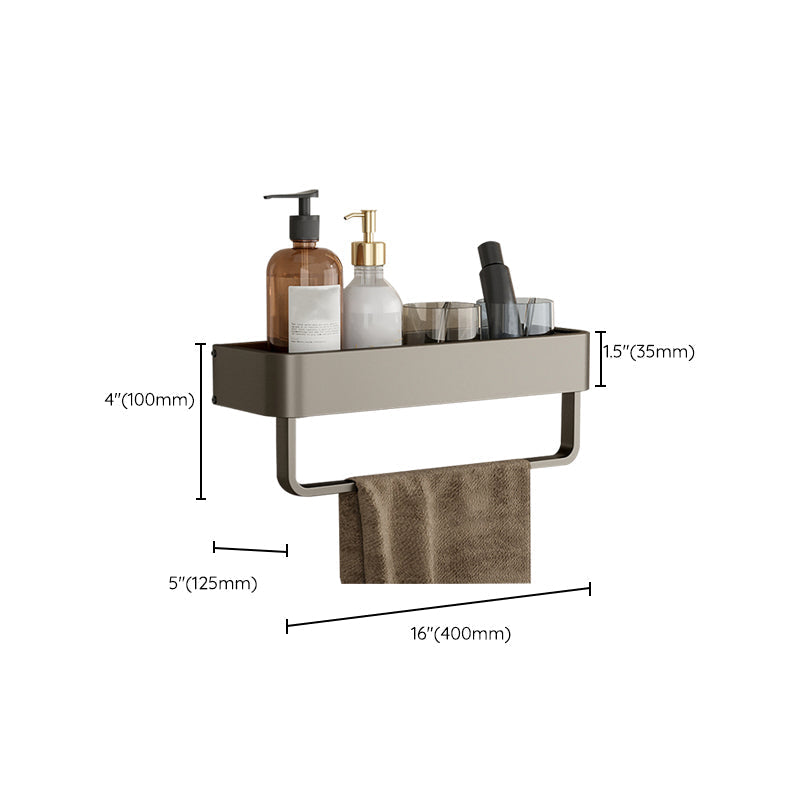 Contemporary Aluminium Bathroom Accessory Set - Grey, Rust Resistant, view 76