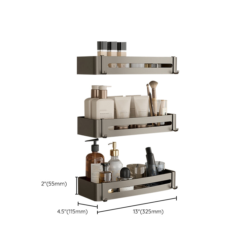 Contemporary Aluminium Bathroom Accessory Set - Grey, Rust Resistant, view 8