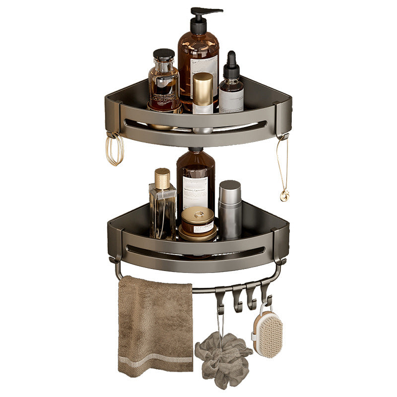Contemporary Aluminium Bathroom Accessory Set - Grey, Rust Resistant, view 80