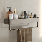Contemporary Aluminium Bathroom Accessory Set - Grey, Rust Resistant, view 89
