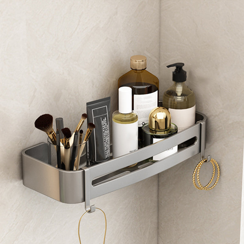 Contemporary Aluminium Bathroom Accessory Set - Grey, Rust Resistant