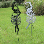 Fairies and Dandelions Outdoor Garden Sculpture - Metal, Angel Theme, view 11