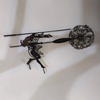 Fairies and Dandelions Outdoor Garden Sculpture - Metal, Angel Theme, view 3