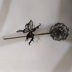 Fairies and Dandelions Outdoor Garden Sculpture - Metal, Angel Theme, view 4