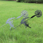 Fairies and Dandelions Outdoor Garden Sculpture - Metal, Angel Theme, view 8