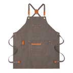 Canvas Sleeveless Apron Waterproof Oil-proof - Thick Cotton, Unisex Adjustable, view 5